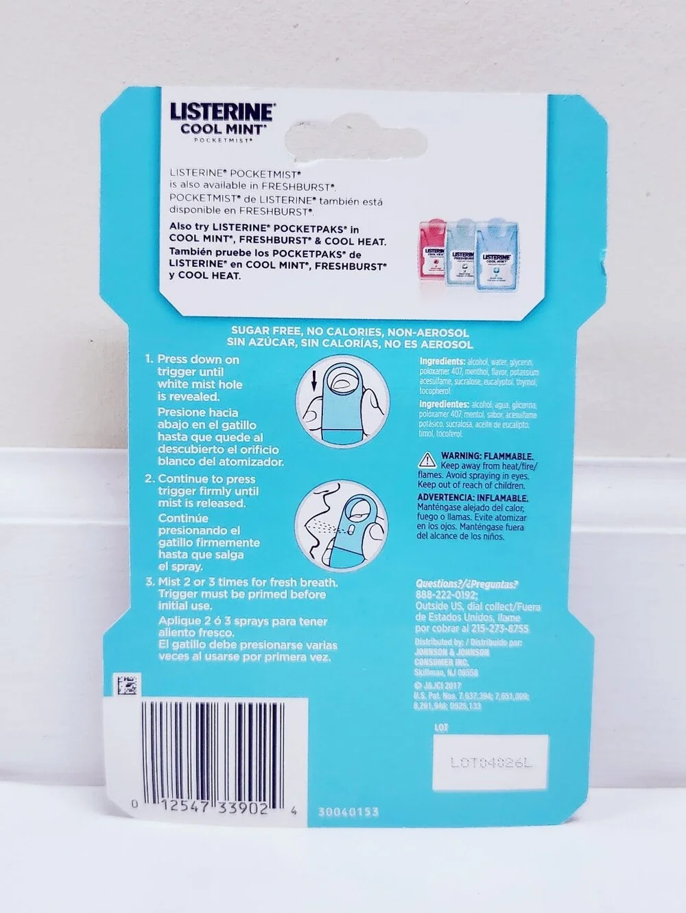 ⭐4/$15 Listerine Pocketmist Breath Spray Cool Mint